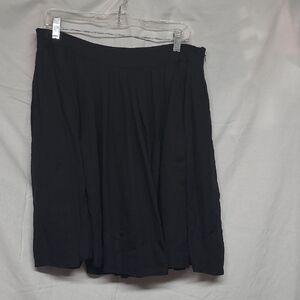 Talbots Elegant Pleated Black A-Line Skirt